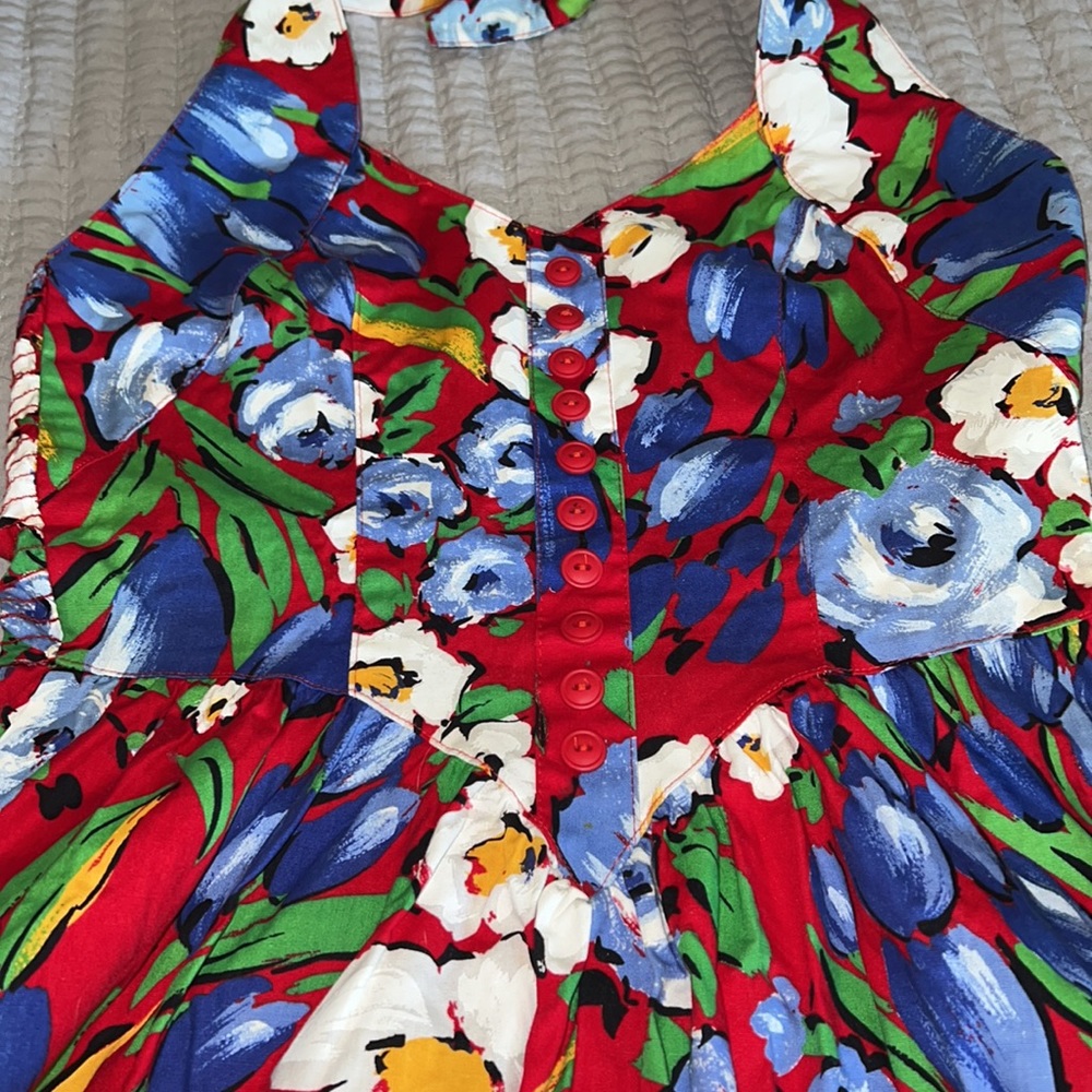 Vintage 80’s perfection Robbie Bee summer halter dress, size 4.